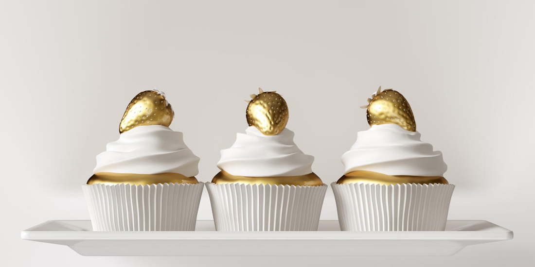 Gold Cupcakes